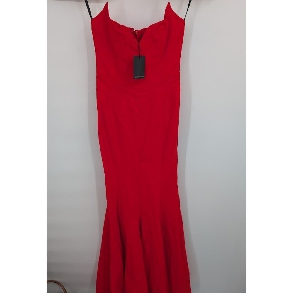 Michael Costello Billie Strapless Bodycon Mermaid Maxi Gown REVOLVE NWT Red Sz S